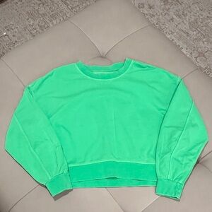 lululemon athletica Bright Green Crew Neck Sweater